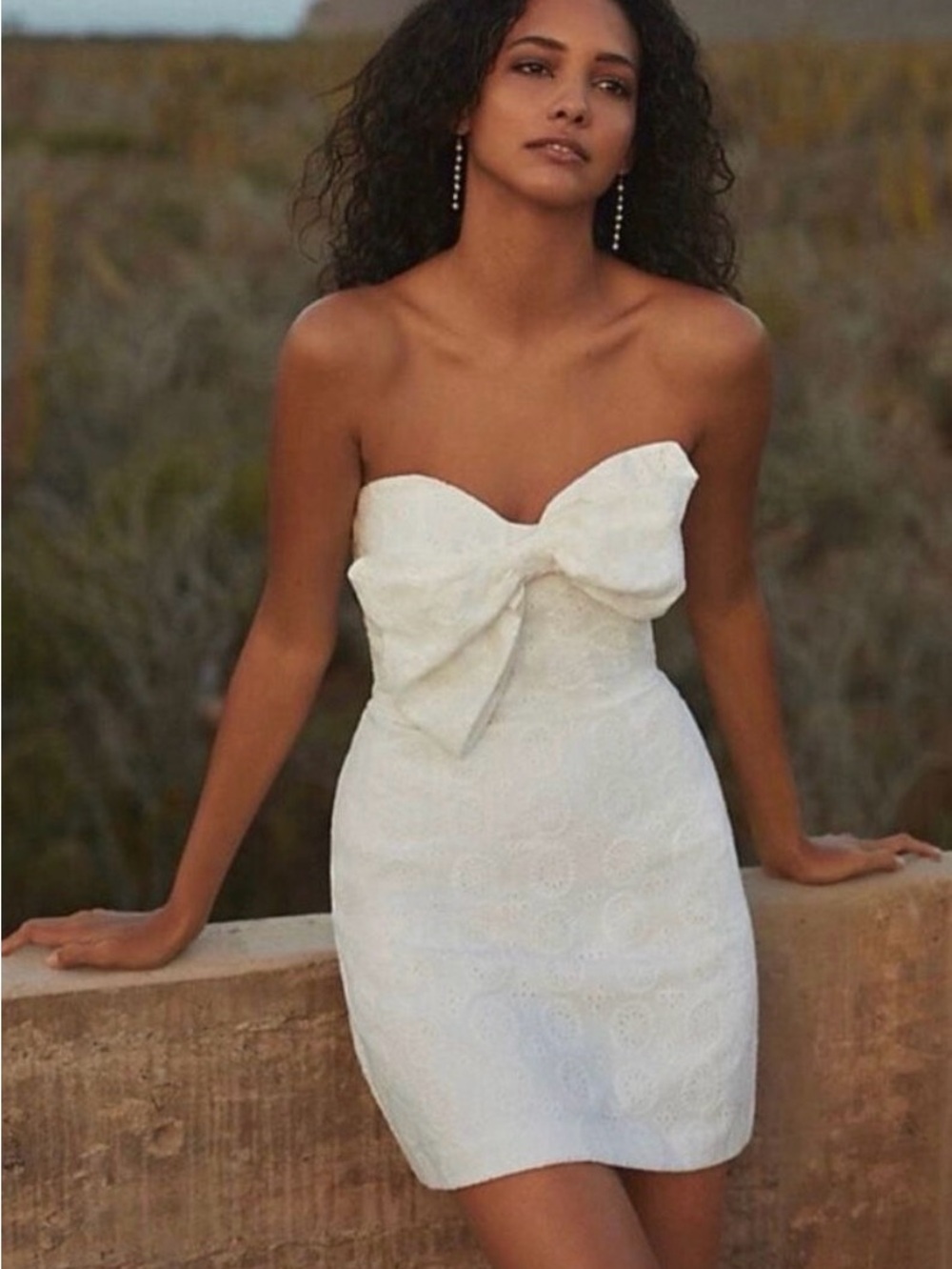 Hutch for Anthropologie Strapless Sweetheart Bow Mini Dress Size 6